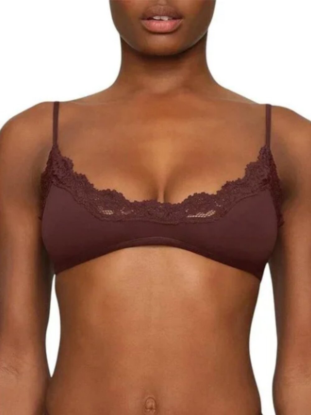 SKIMS Fits Everybody Lace Bralette Cocoa 3X